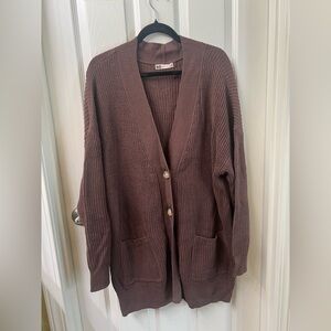 SO Women's Chocolate Brown Cardigan Sweater NWOT